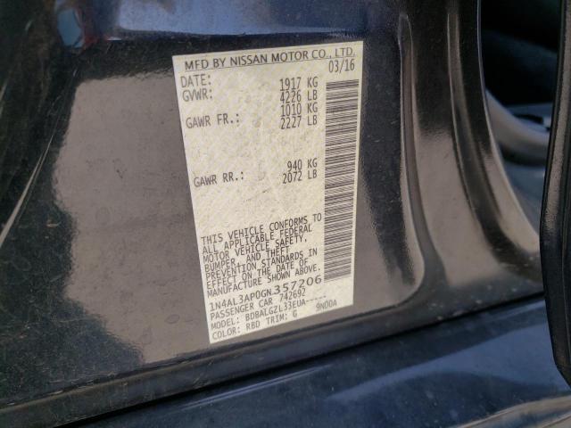 Photo 10 from auction – 2016 NISSAN ALTIMA with VIN 1N4AL3AP0GN357206