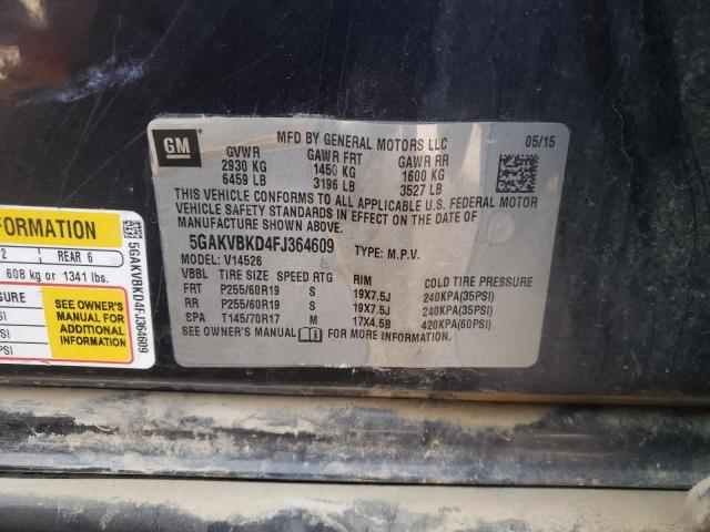 Photo 10 from auction – 2015 BUICK ENCLAVE with VIN 5GAKVBKD4FJ364609