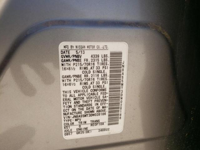 Photo 10 from auction – 2013 NISSAN ROGUE S with VIN JN8AS5MT3DW028186