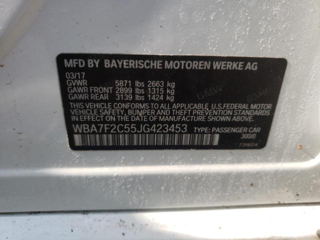 Photo 10 from auction – 2018 BMW 750 XI with VIN WBA7F2C55JG423453