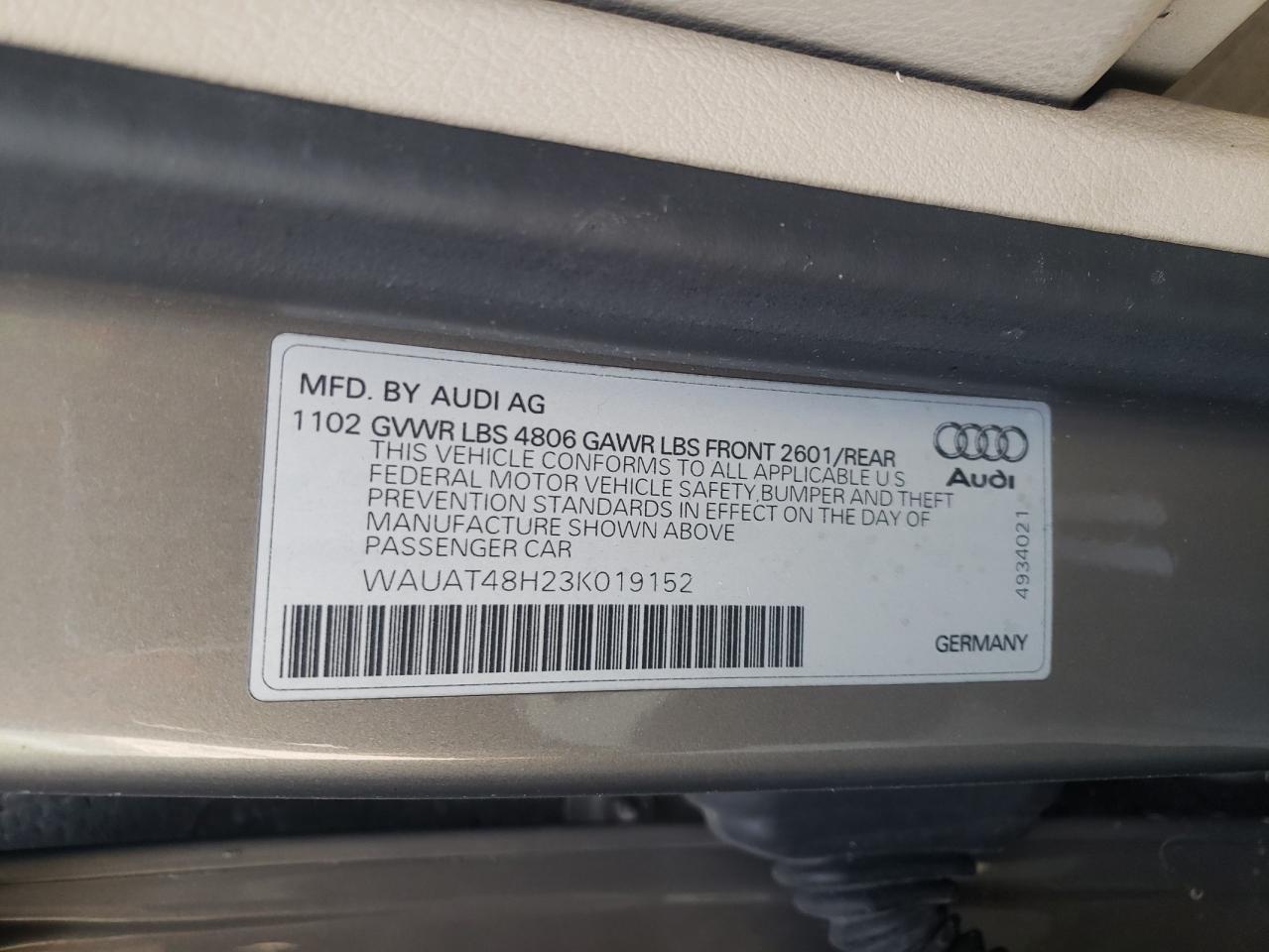 Photo 10 from auction – 2003 AUDI A4 3.0 CAB with VIN WAUAT48H23K019152