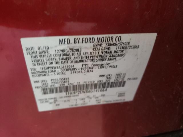 Photo 10 from auction – 2010 FORD TAURUS SEL with VIN 1FAHP2EW8AG141064