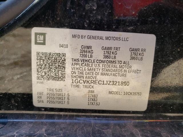 Photo 10 from auction – 2018 CHEVROLET SILVERADO with VIN 1GCVKREC1JZ321890