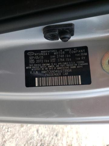Photo 10 from auction – 2016 HYUNDAI VELOSTER with VIN KMHTC6AD4GU273904