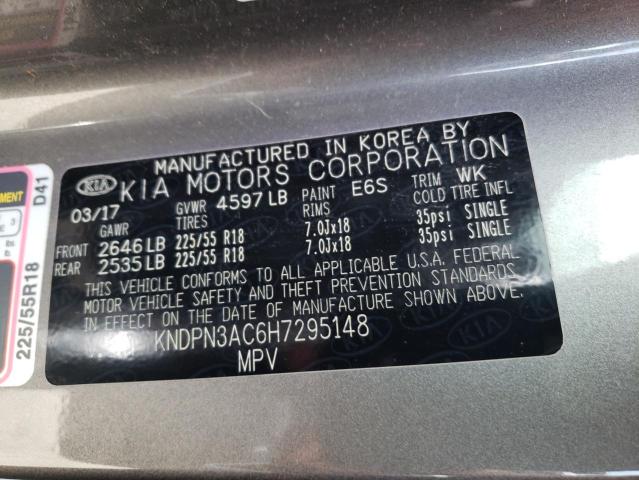 Photo 10 from auction – 2017 KIA SPORTAGE E with VIN KNDPN3AC6H7295148