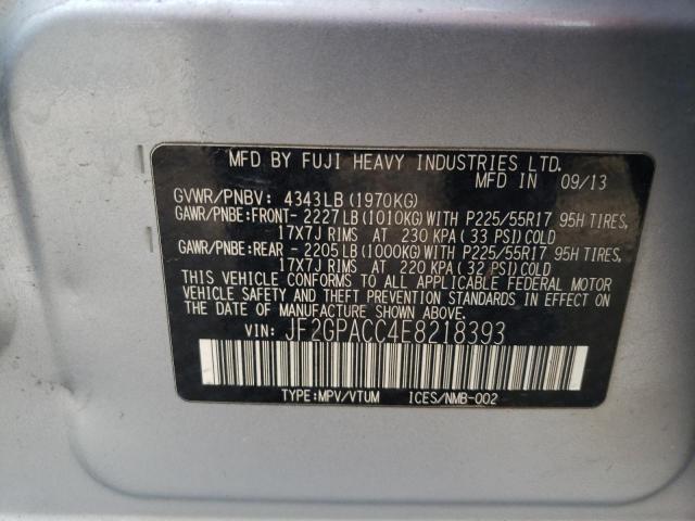 Photo 10 from auction – 2014 SUBARU XV CROSSTR with VIN JF2GPACC4E8218393