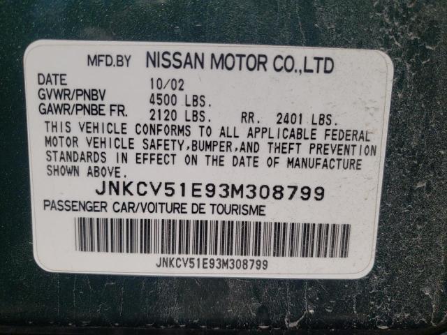 Photo 10 from auction – 2003 INFINITI G35 with VIN JNKCV51E93M308799