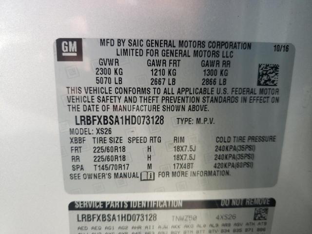 Photo 10 from auction – 2017 BUICK ENVISION E with VIN LRBFXBSA1HD073128