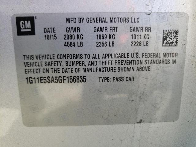 Photo 10 from auction – 2016 CHEVROLET MALIBU LIM with VIN 1G11E5SA5GF156835