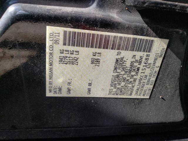 Photo 10 from auction – 2012 NISSAN ALTIMA BAS with VIN 1N4AL2AP0CC151688