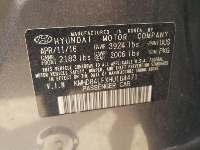 Photo 10 from auction – 2017 HYUNDAI ACCENT GL with VIN KMHD84LFXHU164471