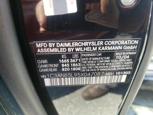Photo 10 from auction – 2005 CHRYSLER CROSSFIRE with VIN 1C3AN65L95X047087