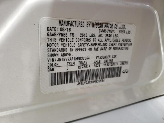 Photo 10 from auction – 2017 INFINITI Q50 PREMIU with VIN JN1EV7AR1HM832564
