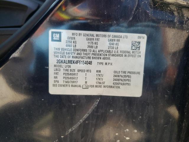 Photo 10 from auction – 2015 GMC TERRAIN SL with VIN 2GKALMEK4F6154048