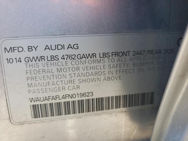 Photo 10 from auction – 2015 AUDI A4 PREMIUM with VIN WAUAFAFL4FN019623