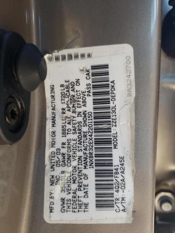 Photo 10 from auction – 2004 TOYOTA COROLLA CE with VIN 1NXBR32EX4Z201150