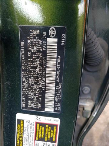 Photo 10 from auction – 2010 TOYOTA CAMRY BASE with VIN 4T1BF3EK9AU520951