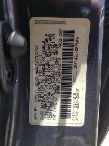 Photo 10 from auction – 2013 TOYOTA COROLLA BA with VIN 5YFBU4EE4DP162718