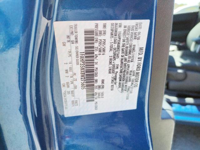 Photo 10 from auction – 2008 FORD FOCUS SE with VIN 1FAHP35NX8W275605