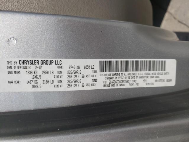 Photo 10 from auction – 2012 DODGE GRAND CARA with VIN 2C4RDGCGXCR275317