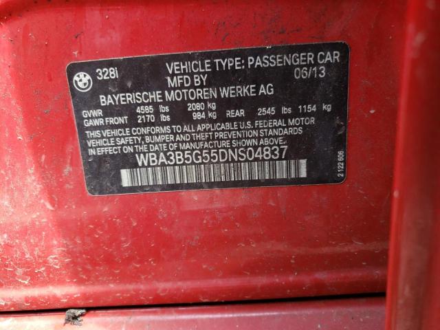 BMW 328 XI SUL 2013 with VIN WBA3B5G55DNS04837 - Photo from auction