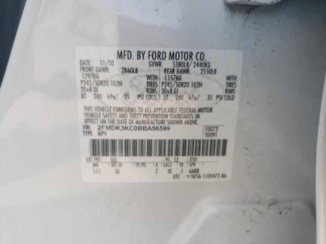 Photo 10 from auction – 2011 FORD EDGE LIMIT with VIN 2FMDK3KC0BBA56599
