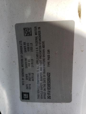 Photo 10 from auction – 2014 CHEVROLET CAMARO LS with VIN 2G1FA1E38E9266422