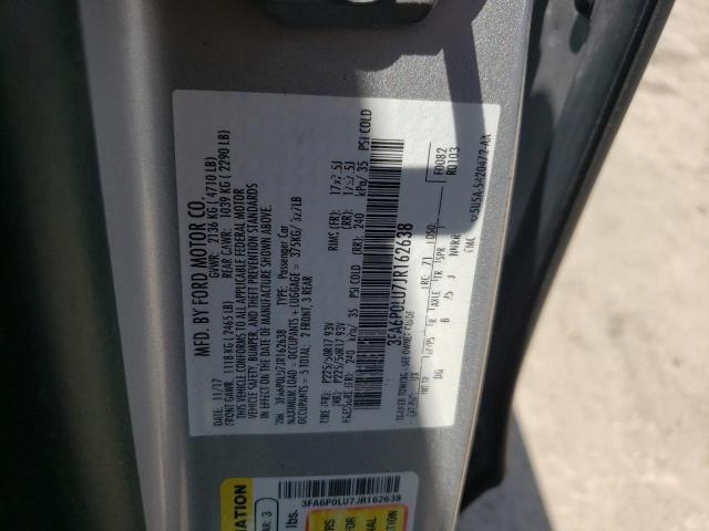 Photo 10 from auction – 2018 FORD FUSION SE with VIN 3FA6P0LU7JR162638