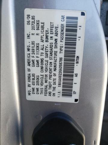 Photo 10 from auction – 2006 ACURA 3.2TL with VIN 19UUA66226A058786
