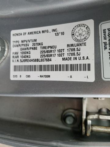 Photo 10 from auction – 2011 HONDA CR-V EX with VIN 5J6RE4H58BL807684