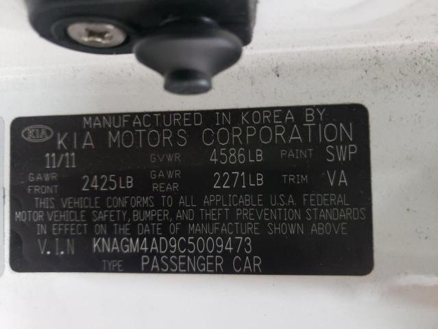 Photo 10 from auction – 2012 KIA OPTIMA HYB with VIN KNAGM4AD9C5009473