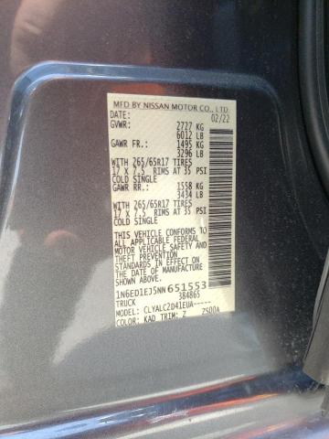 Photo 10 from auction – 2022 NISSAN FRONTIER S with VIN 1N6ED1EJ5NN651553