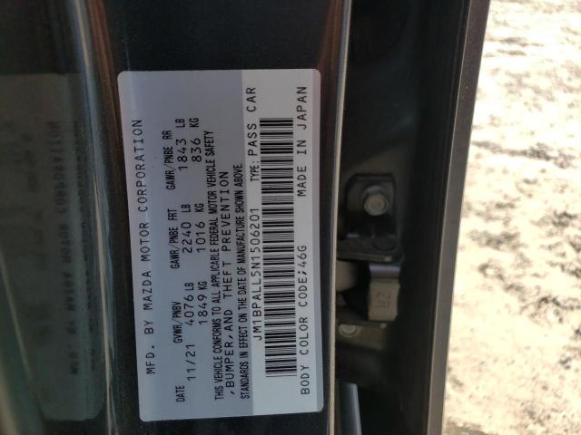 Photo 10 from auction – 2022 MAZDA 3 PREFERRE with VIN JM1BPALL5N1506201
