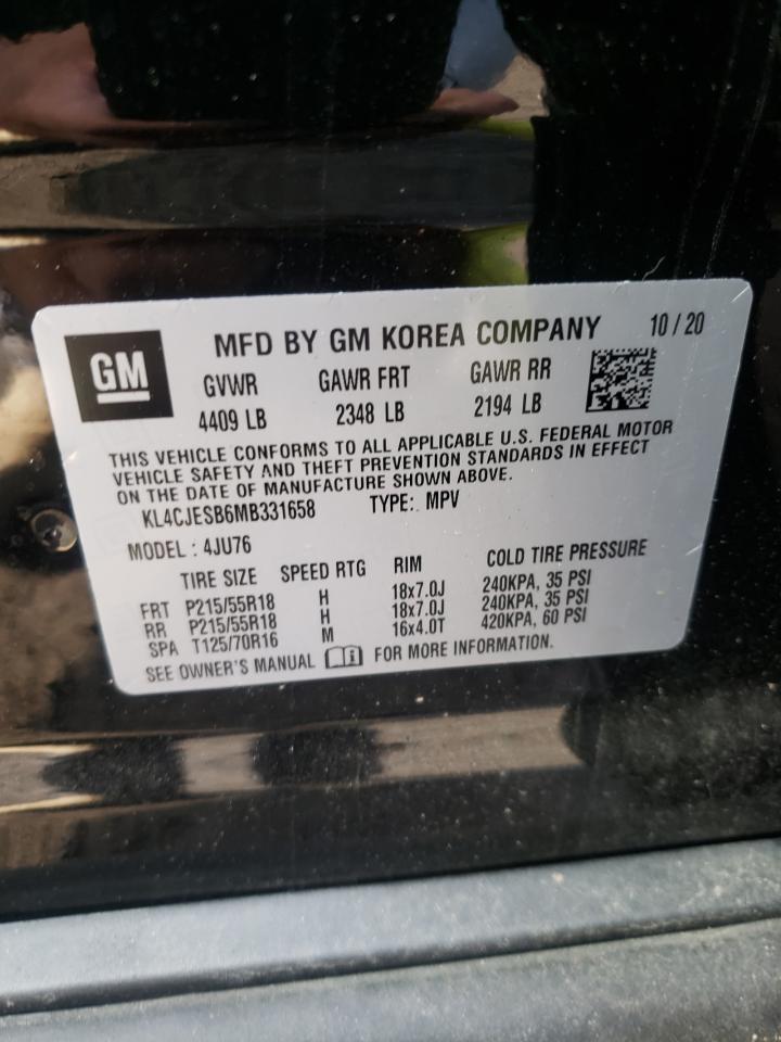 Photo 10 from auction – 2021 BUICK ENCORE PRE with VIN KL4CJESB6MB331658