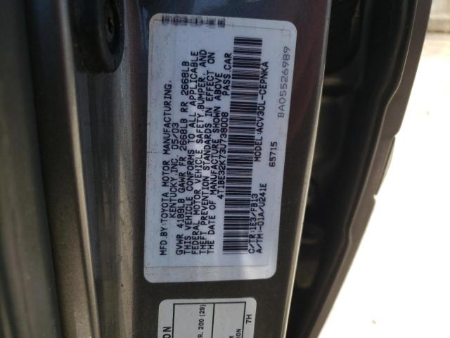 Photo 10 from auction – 2003 TOYOTA CAMRY LE with VIN 4T1BE32K73U738008