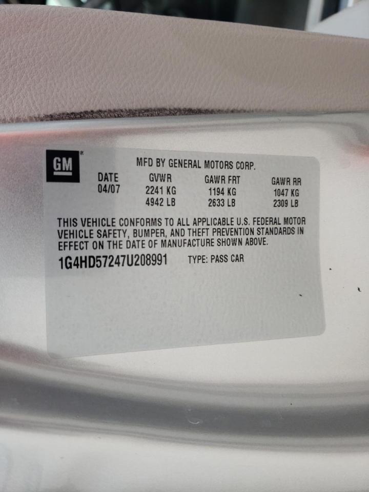 Photo 10 from auction – 2007 BUICK LUCERNE CX with VIN 1G4HD57247U208991