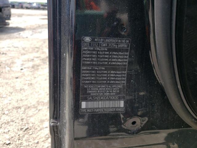 Photo 10 from auction – 2013 LAND ROVER RANGE ROVE with VIN SALSH2E40DA790630