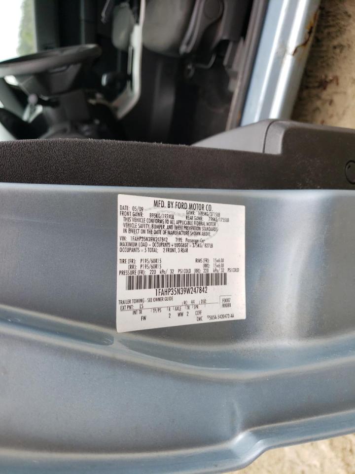 Photo 10 from auction – 2009 FORD FOCUS SE with VIN 1FAHP35N39W247842
