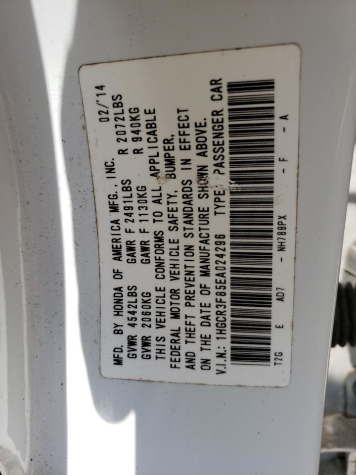 Photo 10 from auction – 2014 HONDA ACCORD EXL with VIN 1HGCR3F85EA024296
