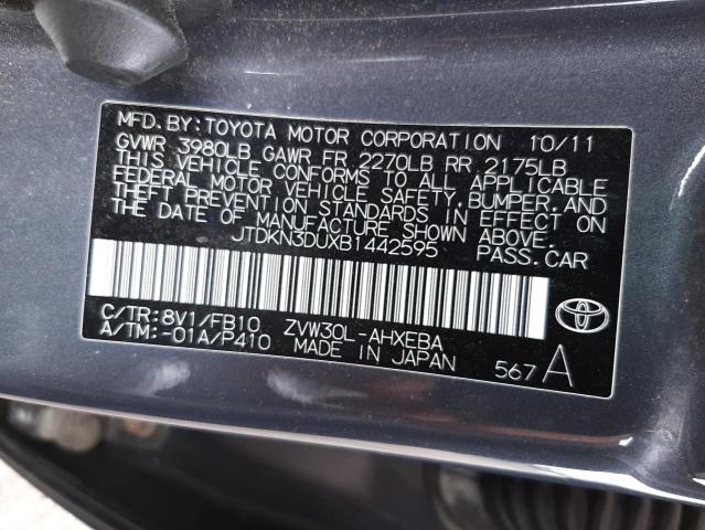 Photo 10 from auction – 2011 TOYOTA PRIUS with VIN JTDKN3DUXB1442595
