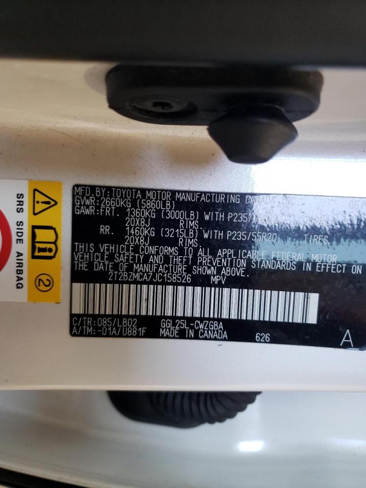 Photo 10 from auction – 2018 LEXUS RX 350 BAS with VIN 2T2BZMCA7JC158526