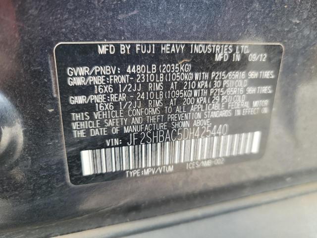Photo 10 from auction – 2013 SUBARU FORESTER 2 with VIN JF2SHBAC5DH425440