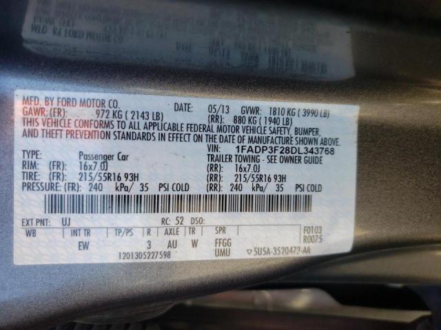 Photo 10 from auction – 2013 FORD FOCUS SE with VIN 1FADP3F28DL343768