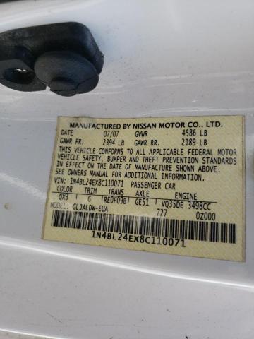 Photo 10 from auction – 2008 NISSAN ALTIMA 3.5 with VIN 1N4BL24EX8C110071