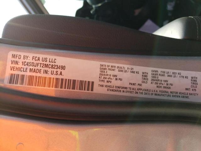 Photo 10 from auction – 2021 DODGE DURANGO PU with VIN 1C4SDJFT2MC823490