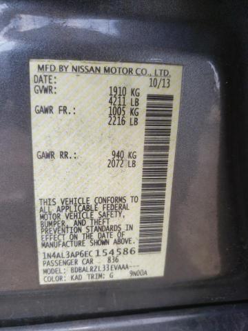 Photo 10 from auction – 2014 NISSAN ALTIMA 2.5 with VIN 1N4AL3AP6EC154586