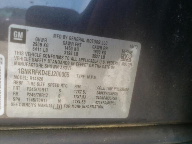 Photo 10 from auction – 2014 CHEVROLET TRAVERSE L with VIN 1GNKRFKD4EJ200065