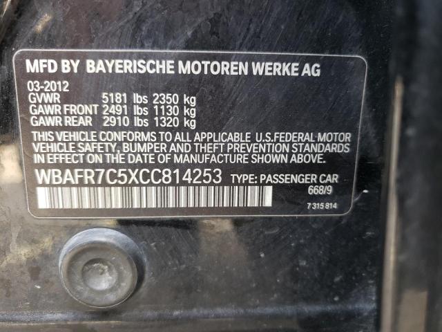 Photo 10 from auction – 2012 BMW 535 I with VIN WBAFR7C5XCC814253