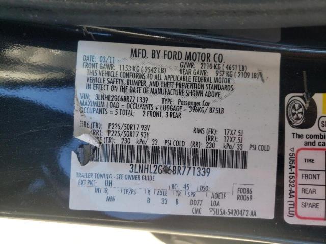 Photo 10 from auction – 2011 LINCOLN MKZ with VIN 3LNHL2GC6BR771339