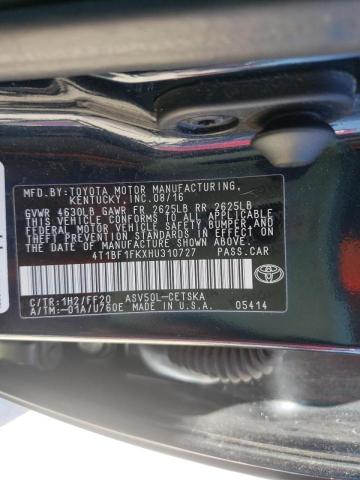 Photo 10 from auction – 2017 TOYOTA CAMRY LE with VIN 4T1BF1FKXHU310727